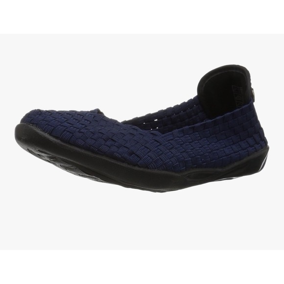 Bernie Mev Catwalk Navy Ballet Flat Shoe Womens 42 Size 11-11.5 - Picture 1 of 12